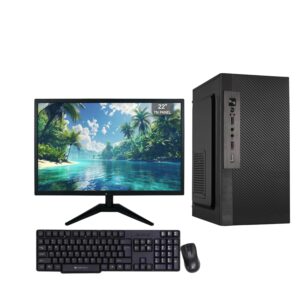 Desktop Computer Set, Core i5 4th Gen, 16GB RAM, 256GB SSD, 22-inch Monitor, Ms Office 2021,Windows 10 Pro