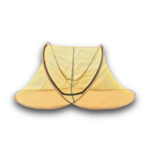 Foldable Single Bed Mosquito Net (Yellow Color)
